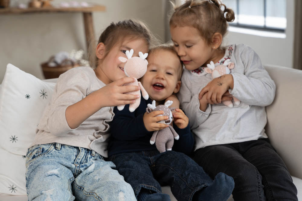 Horgolt kicsi szarvasok