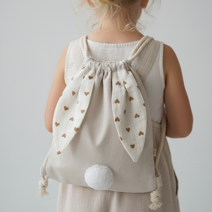 Prémium Húsvéti Nyuszis Zsák – 100% Pamutvászon, Többféle Mintával